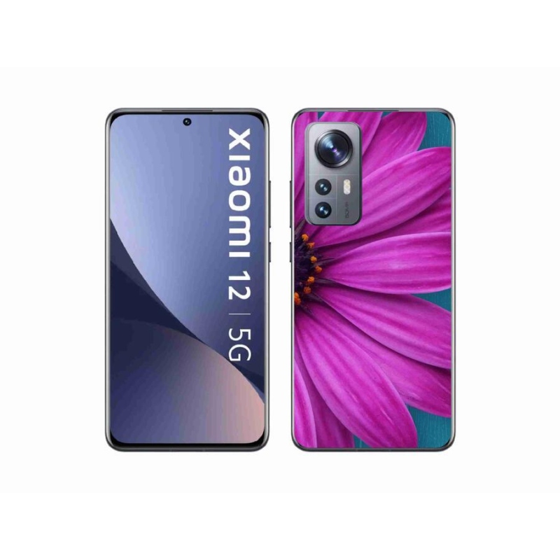 Gél tok mmCase a Xiaomi 12X-hez - lila százszorszép