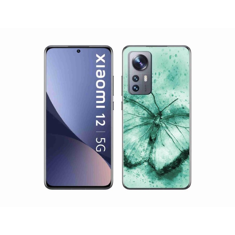 Gél tok mmCase a Xiaomi 12X-hez - zöld pillangó