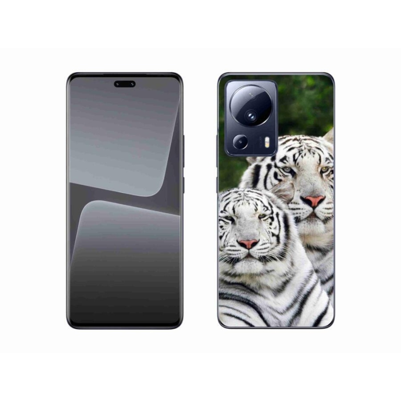 Gél tok mmCase a Xiaomi 13 Lite-hoz - fehér tigrisek