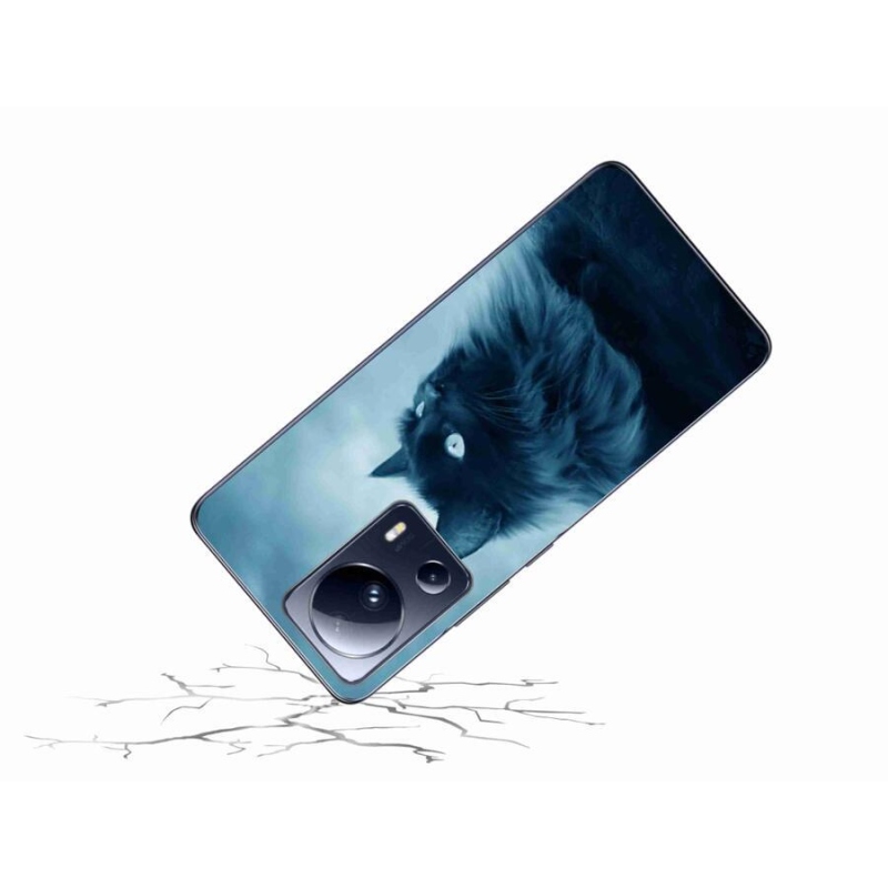 Gél tok mmCase a Xiaomi 13 Lite-hoz - fekete macska 1