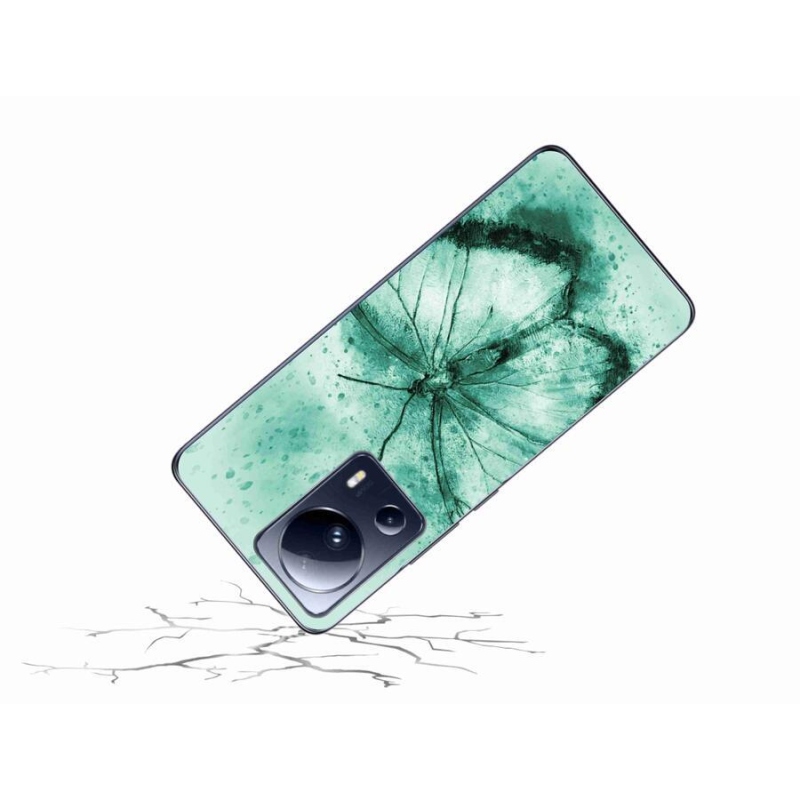Gél tok mmCase a Xiaomi 13 Lite-hoz - zöld pillangó