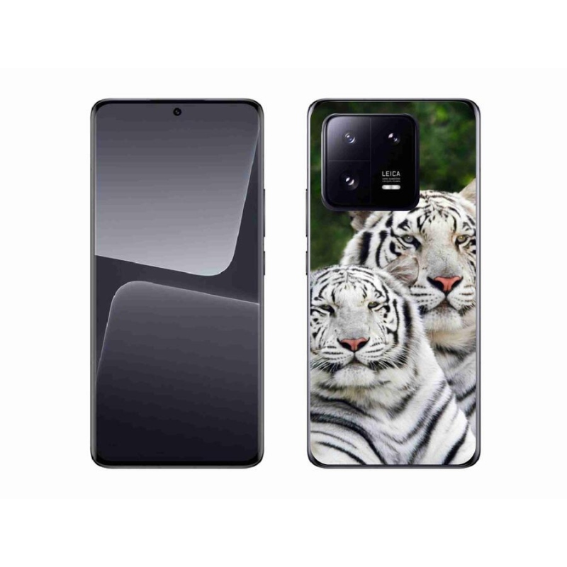 Gél tok mmCase a Xiaomi 13 Pro-hoz - fehér tigrisek