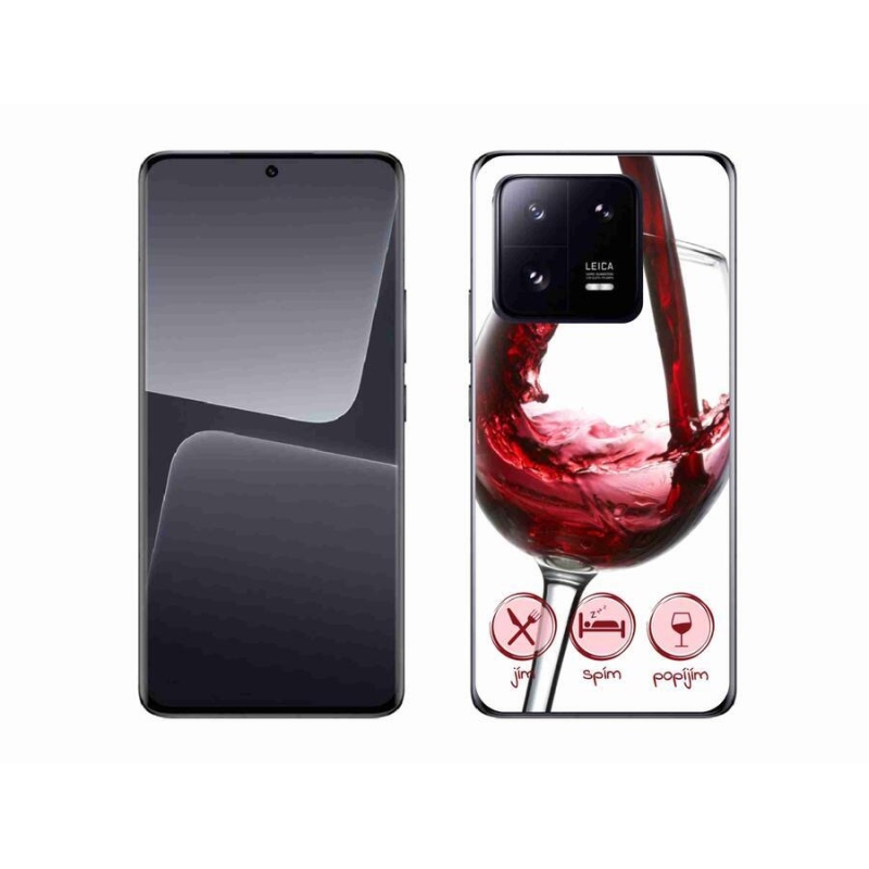 Gél tok mmCase a Xiaomi 13 Pro-hoz - borospohár piros