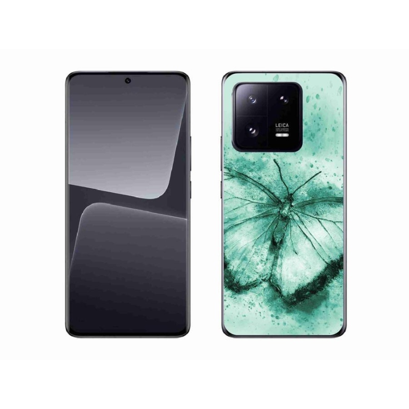 Gél tok mmCase a Xiaomi 13 Pro-hoz - zöld pillangó