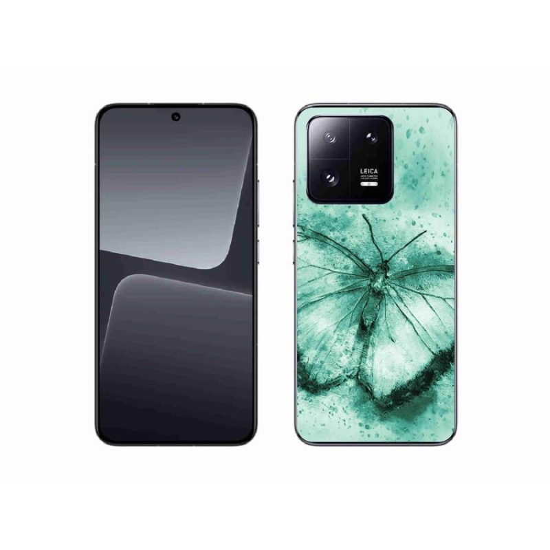 Gél tok mmCase a Xiaomi 13-hoz - zöld pillangó