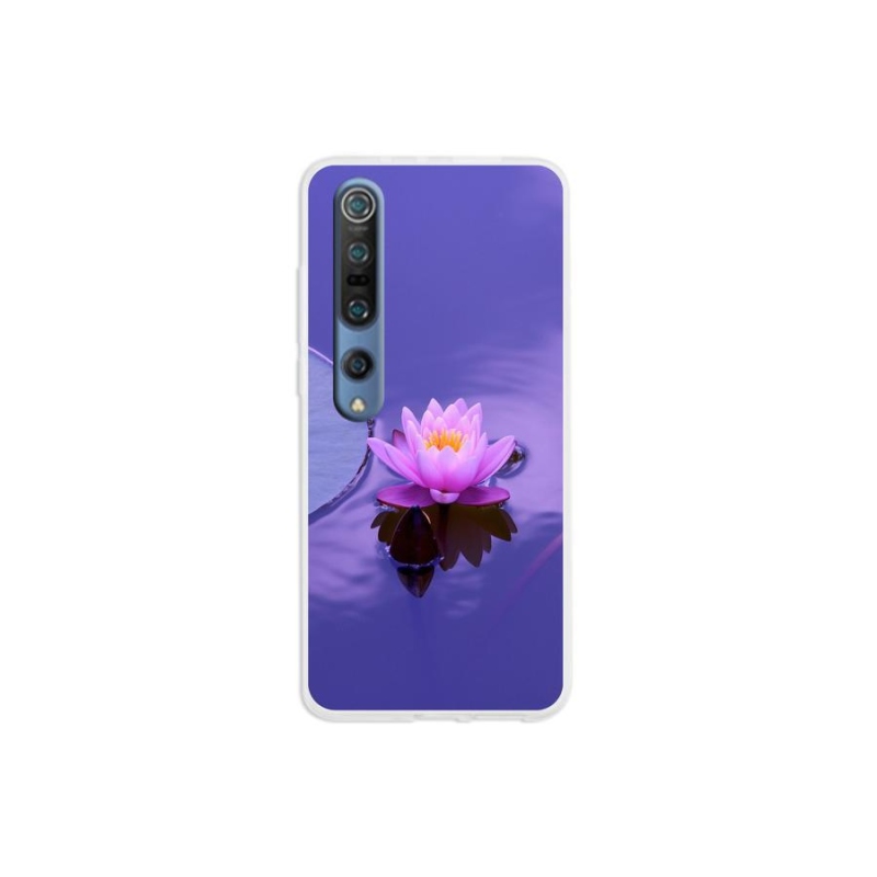 Gél tok mmCase a Xiaomi Mi 10 számára - virág a felületen