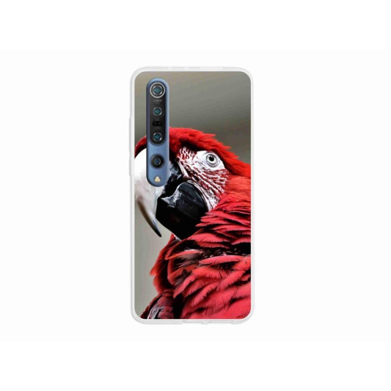 Gél tok mmCase a Xiaomi Mi 10 készülékhez - papagáj ara piros