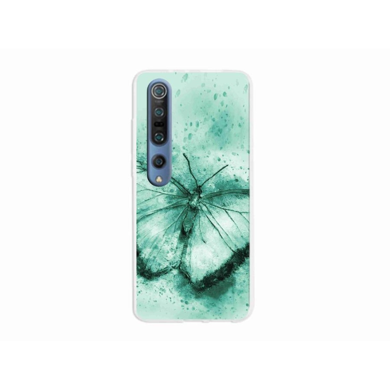 Gél tok mmCase a Xiaomi Mi 10 Pro készülékhez - zöld pillangó
