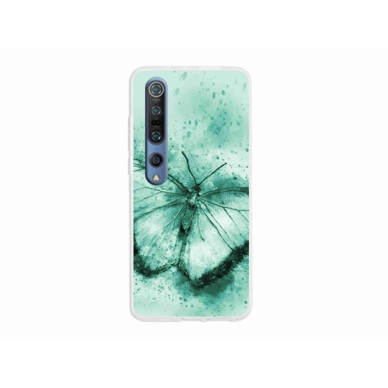 Gél tok mmCase a Xiaomi Mi 10 készülékhez - zöld pillangó