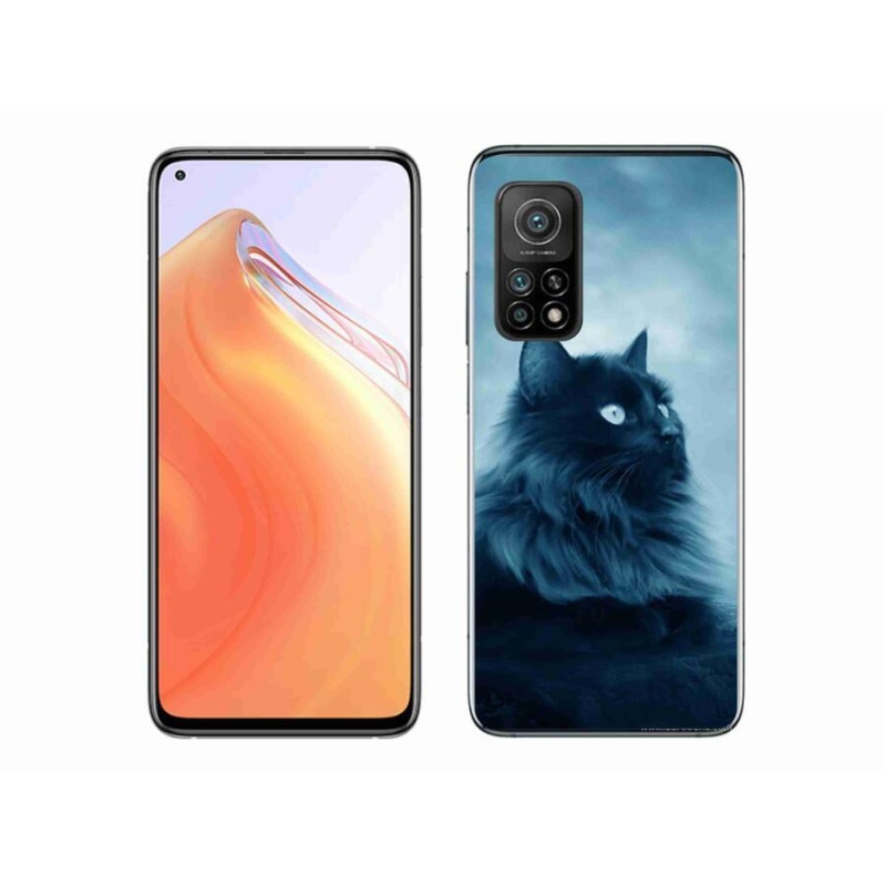 Gél tok mmCase a Xiaomi Mi 10T 5G-hez - fekete macska 1