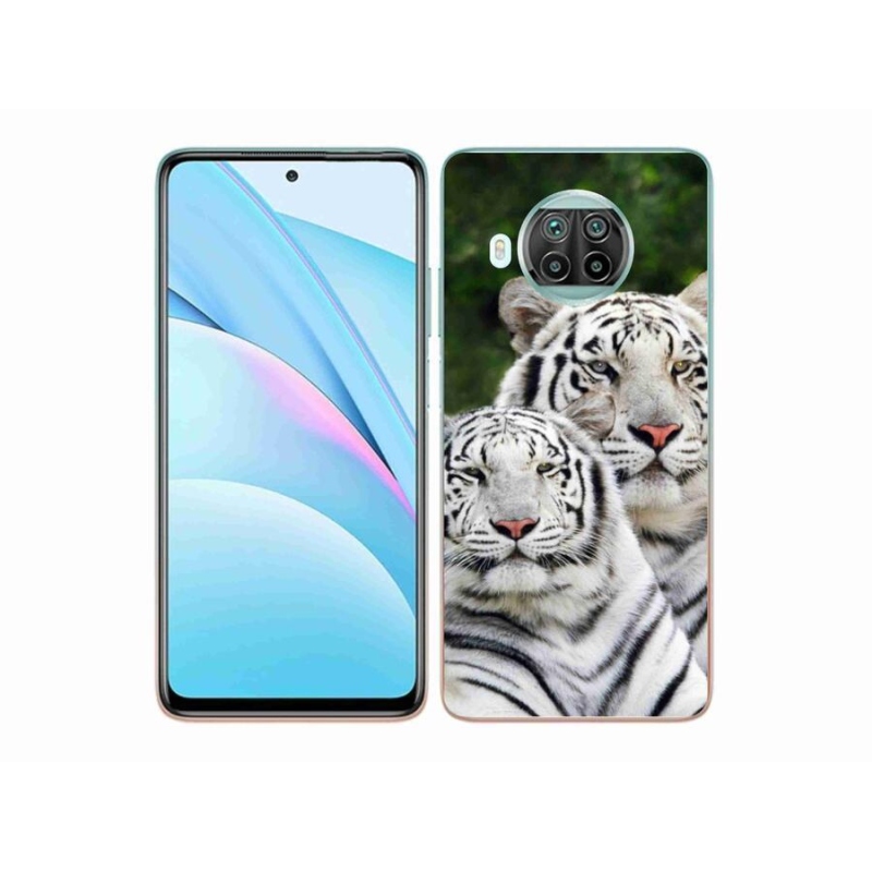 Gél tok mmCase a Xiaomi Mi 10T Lite 5G-hez - fehér tigrisek