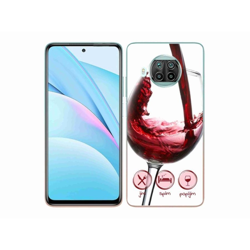 Gél tok mmCase a Xiaomi Mi 10T Lite 5G-hez - borospohár piros