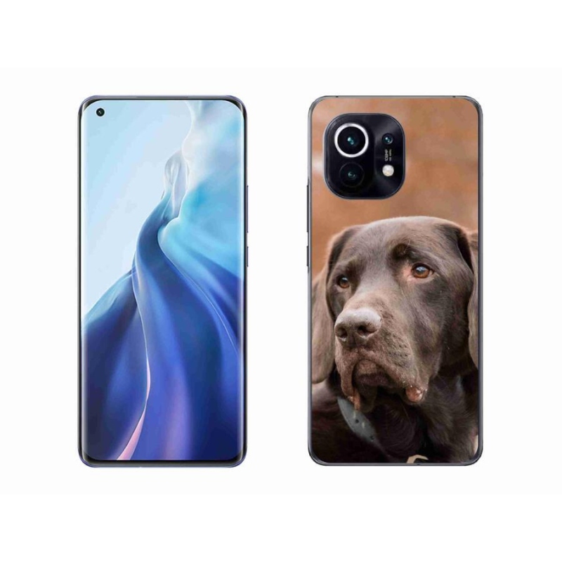 Gél tok mmCase a Xiaomi Mi 11 készülékhez - barna labrador