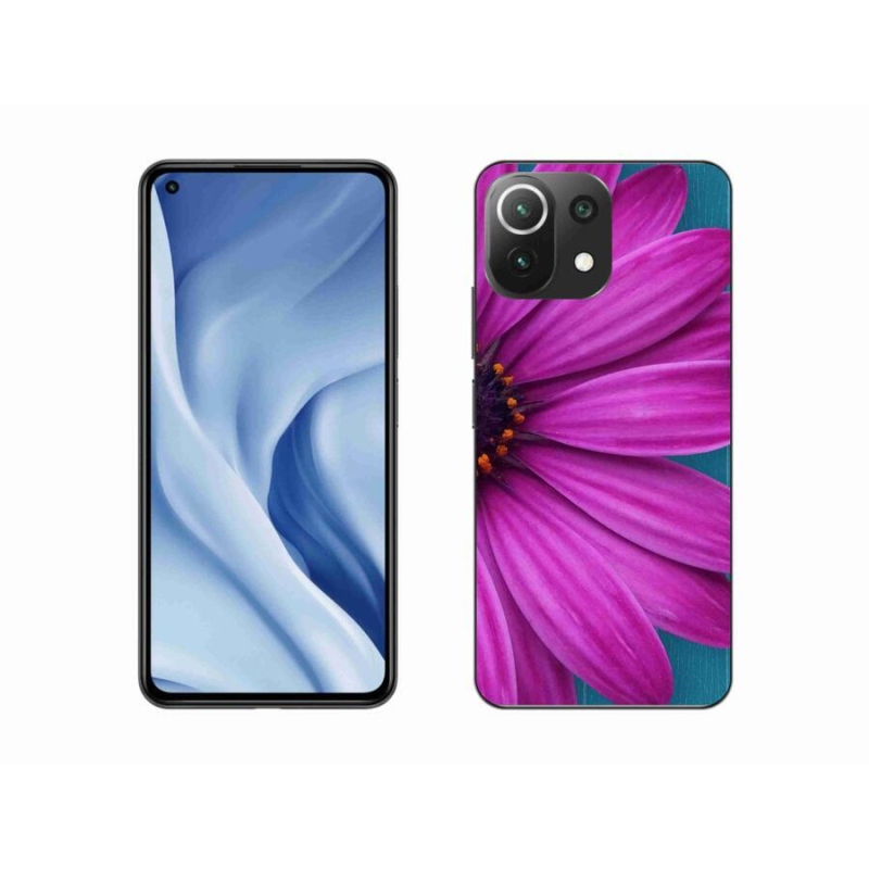 Gél tok mmCase a Xiaomi Mi 11 Lite 4G/5G készülékhez - lila margaréta