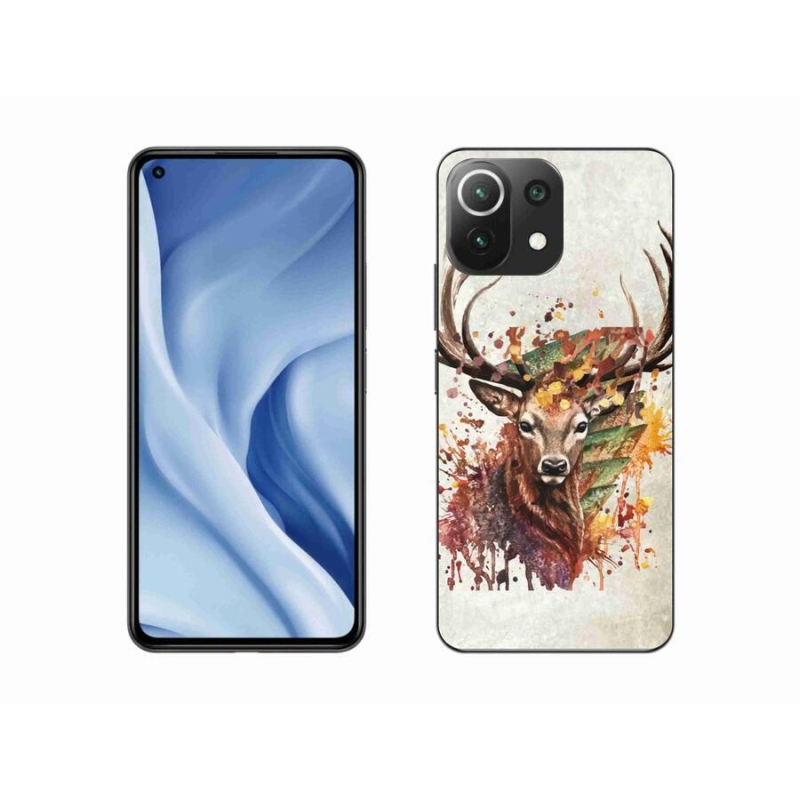 Gél tok mmCase a Xiaomi Mi 11 Lite 4G/5G-hez - szarvas 1