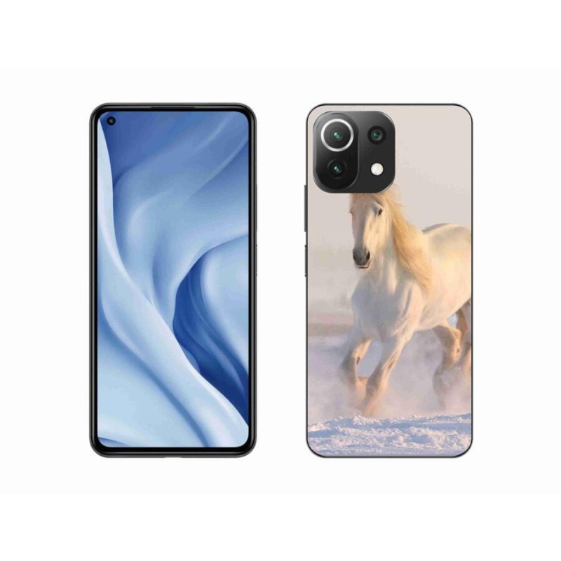 Gél tok mmCase a Xiaomi Mi 11 Lite 4G/5G számára - ló a hóban