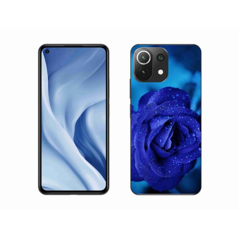 Gél tok mmCase a Xiaomi Mi 11 Lite 4G/5G-hez - kék rózsa