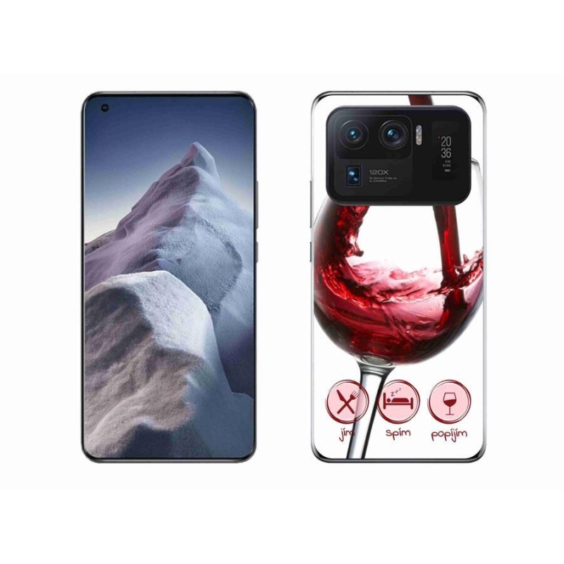 Gél tok mmCase a Xiaomi Mi 11 Ultra készülékhez - borospohár piros