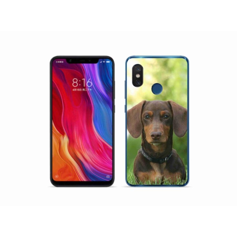 Gél tok mmCase a Xiaomi Mi 8-hoz - barna tacskó
