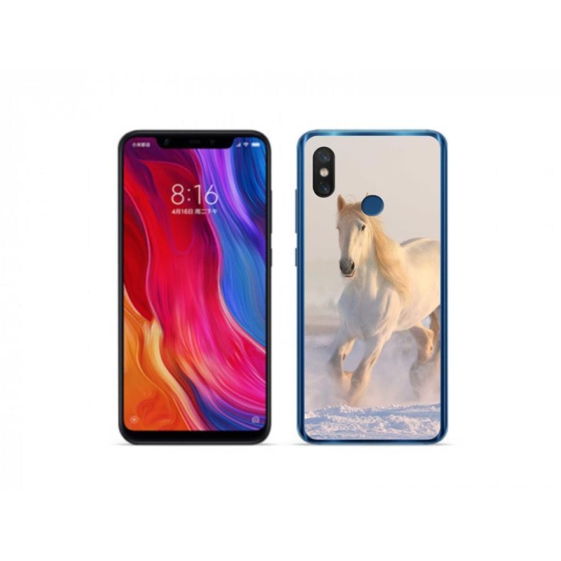 Gél tok mmCase a Xiaomi Mi 8-hoz - ló a hóban