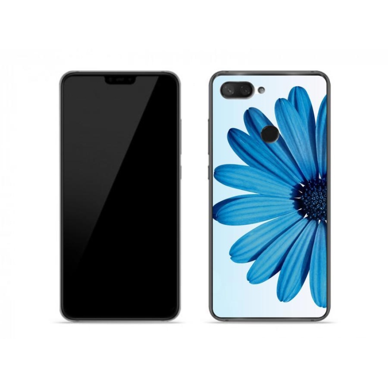 Gél tok mmCase a Xiaomi Mi 8 Lite készülékhez - kék margaréta