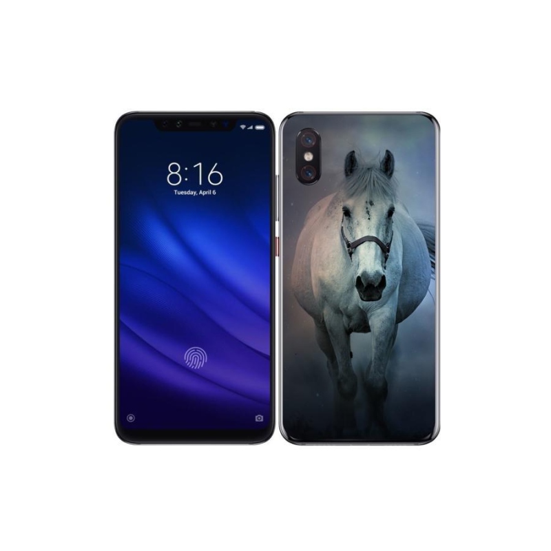 Gél tok mmCase a Xiaomi Mi 8 Pro számára - futó fehér ló