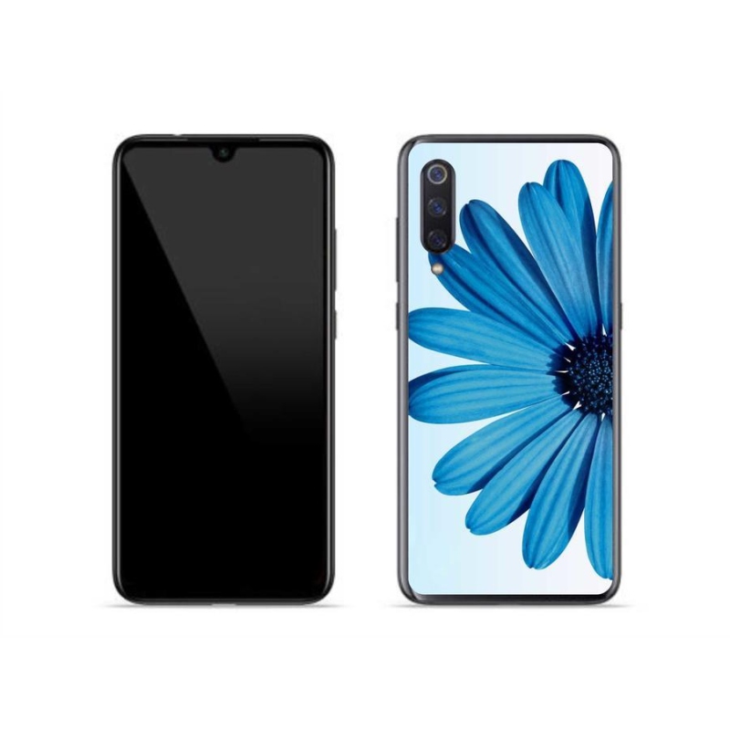 Gél tok mmCase a Xiaomi Mi 9-hez - kék margaréta