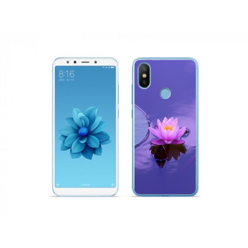 Gél tok mmCase a Xiaomi Mi A2-hez - virág a felületen