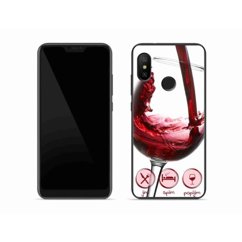 Gél tok mmCase a Xiaomi Mi A2 Lite készülékhez - borospohár piros