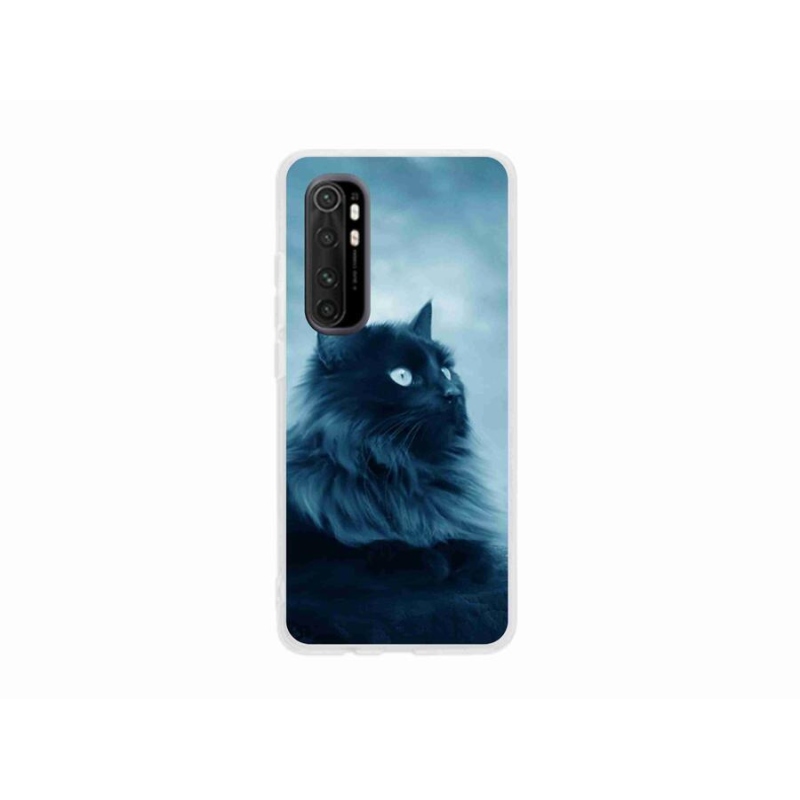 Gél tok mmCase a Xiaomi Mi Note 10 Lite készülékhez - fekete macska 1