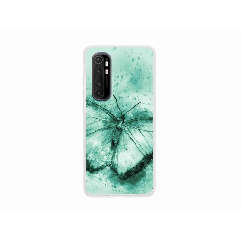 Gél tok mmCase a Xiaomi Mi Note 10 Lite készülékhez - zöld pillangó