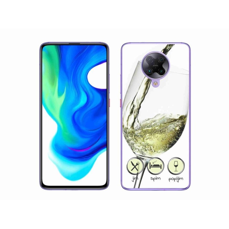 Gél tok mmCase a Xiaomi Poco F2 Pro készülékhez - borospohár fehér