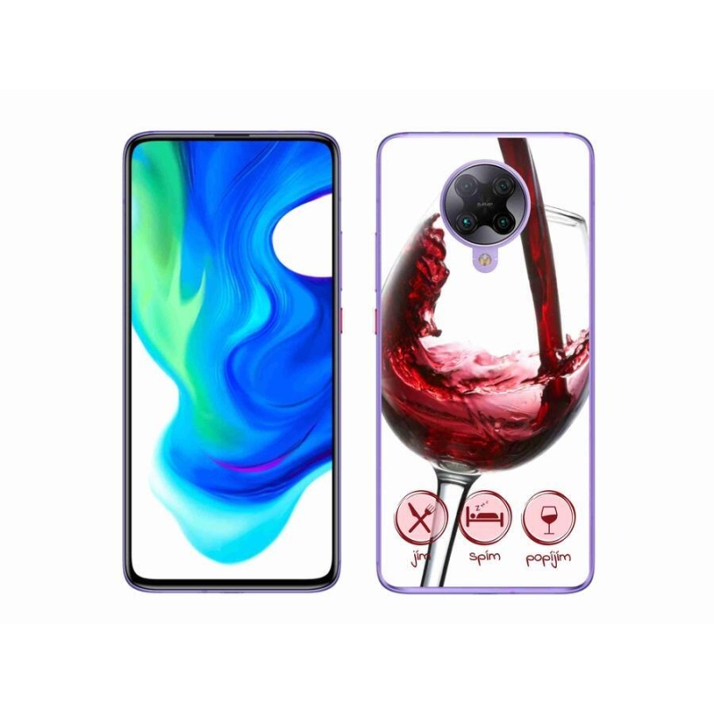 Gél tok mmCase a Xiaomi Poco F2 Pro készülékhez - borospohár piros
