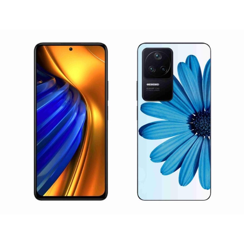 Gél tok mmCase a Xiaomi Poco F4 készülékhez - kék margaréta