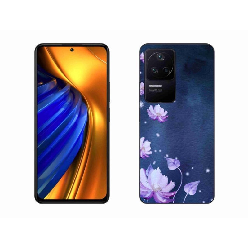 Gél tok mmCase a Xiaomi Poco F4-hez - hulló virágok