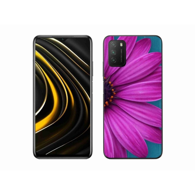 Gél tok mmCase a Xiaomi Poco M3 készülékhez - lila margaréta