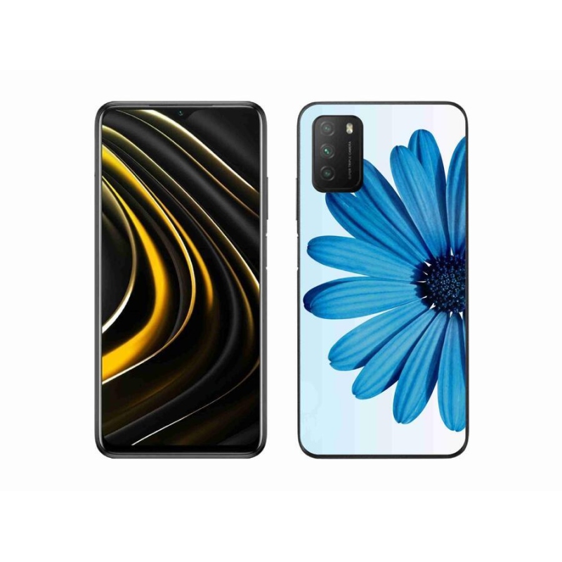 Gél tok mmCase a Xiaomi Poco M3-hoz - kék margaréta