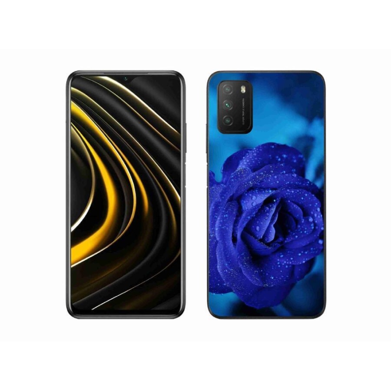 Gél tok mmCase a Xiaomi Poco M3-hoz - kék rózsa