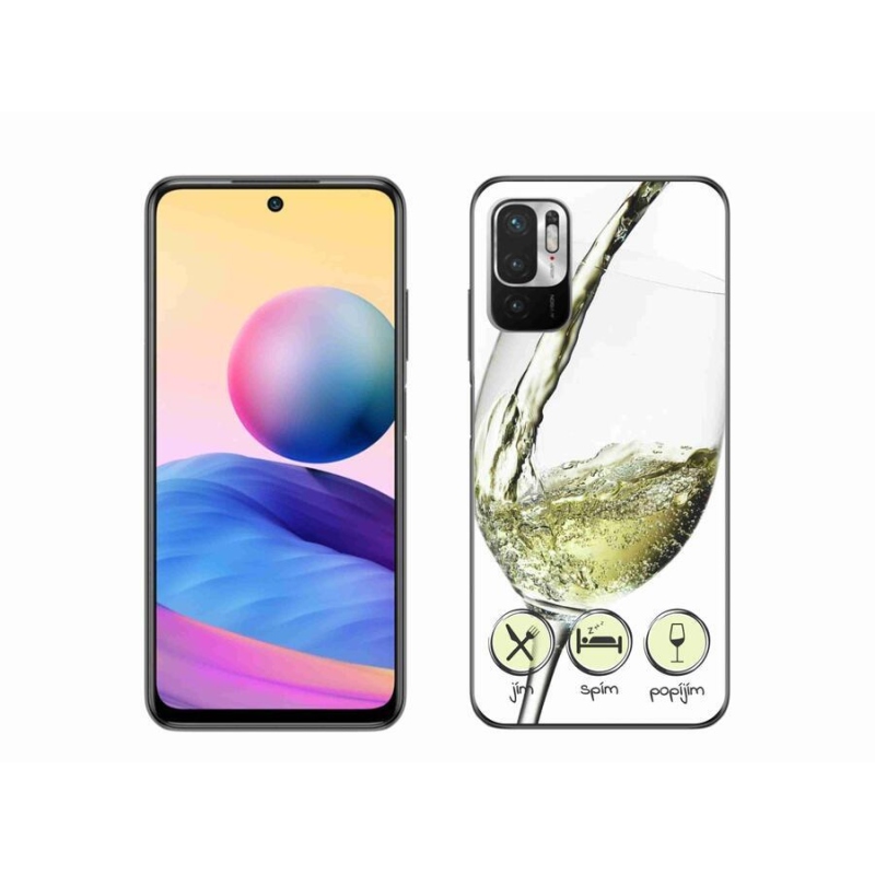 Gél tok mmCase a Xiaomi Poco M3 Pro/5G készülékhez - borospohár fehér