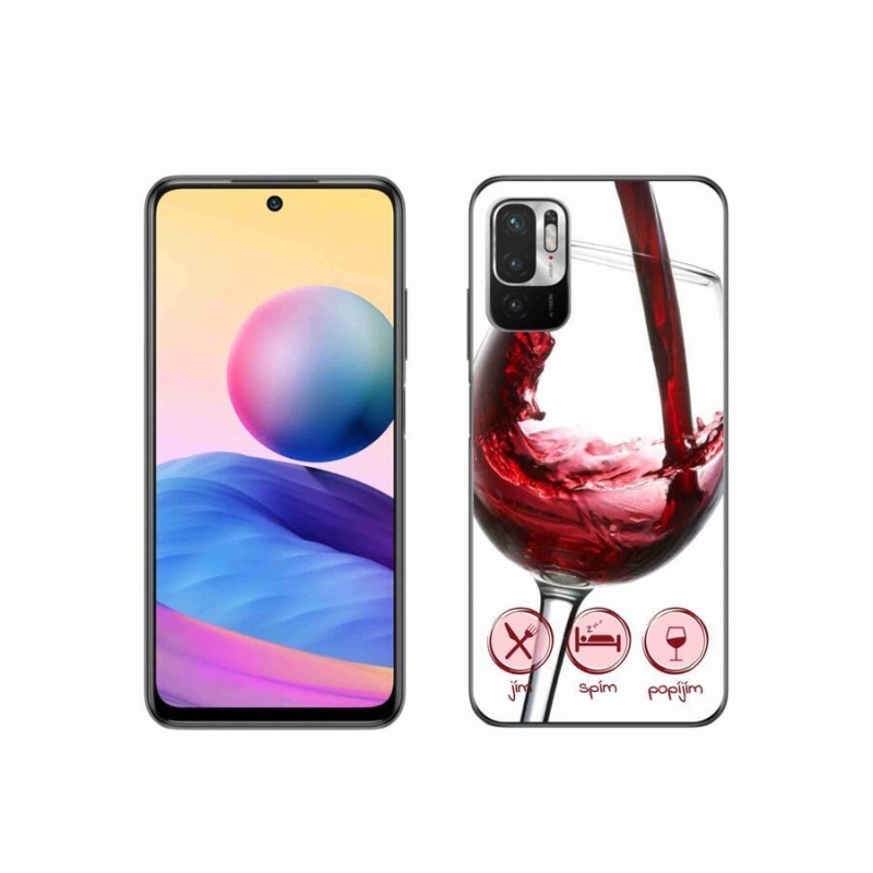 Gél tok mmCase a Xiaomi Poco M3 Pro/5G készülékhez - borospohár piros