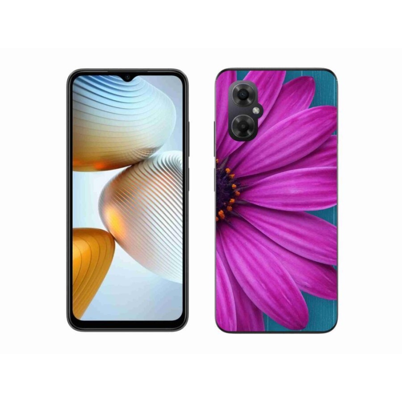 Gél tok mmCase a Xiaomi Poco M4 5G-hez - lila százszorszép