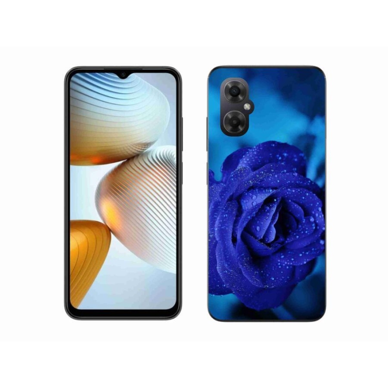 Gél tok mmCase a Xiaomi Poco M4 5G-hez - kék rózsa