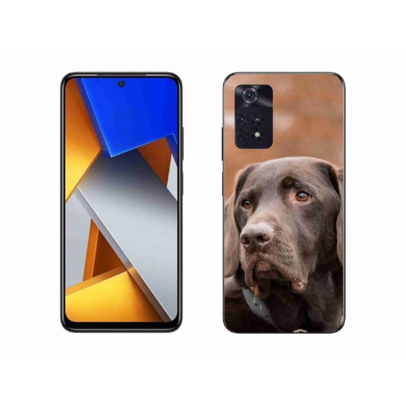 Gél tok mmCase a Xiaomi Poco M4 Pro 4G-hez - barna labrador
