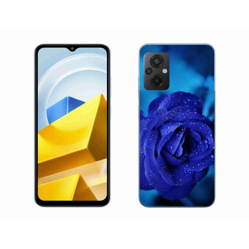 Gél tok mmCase a Xiaomi Poco M5 4G-hez - kék rózsa