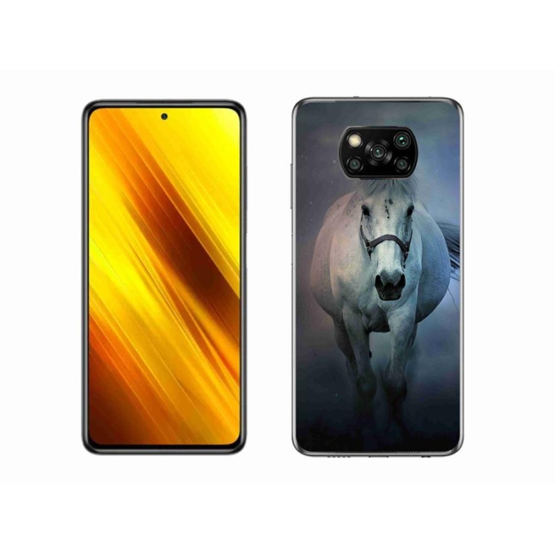 Gél tok mmCase a Xiaomi Poco X3-hoz - futó fehér ló