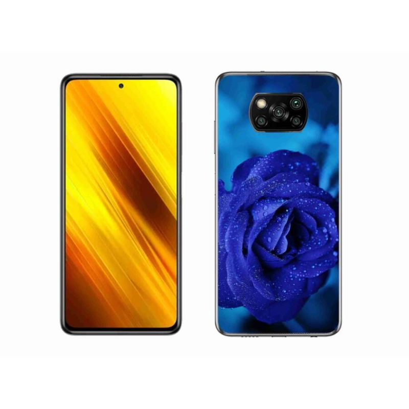 Gél tok mmCase a Xiaomi Poco X3-hoz - kék rózsa
