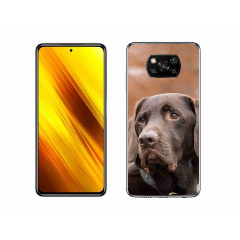 Gél tok mmCase a Xiaomi Poco X3 Pro készülékhez - barna labrador