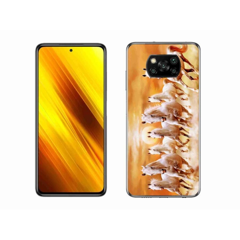 Gél tok mmCase a Xiaomi Poco X3 Pro számára - lovak 2