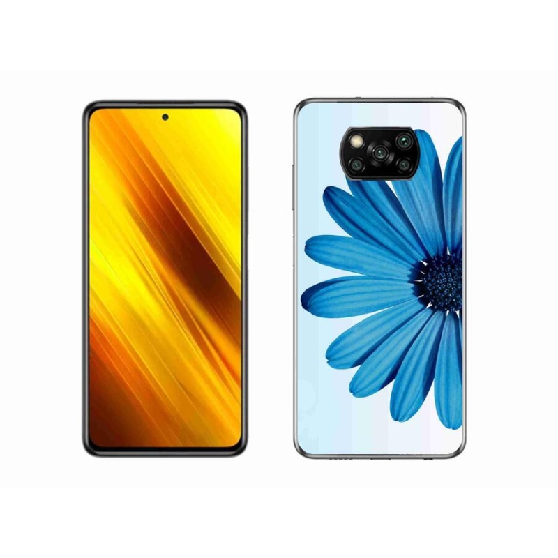 Gél tok mmCase a Xiaomi Poco X3 Pro készülékhez - kék margaréta