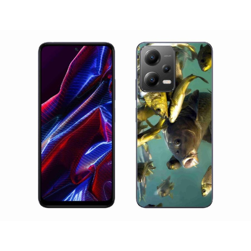 Gél tok mmCase a Xiaomi Poco X5 5G számára - halak iskolája
